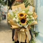 Bó Hoa Hướng Dương 3 Bông Dễ Thương