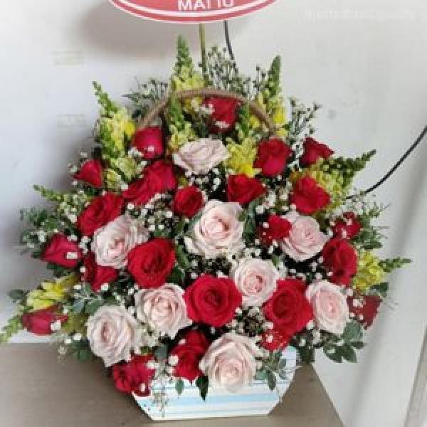 Giỏ hoa sinh nhật đẹp BNG558