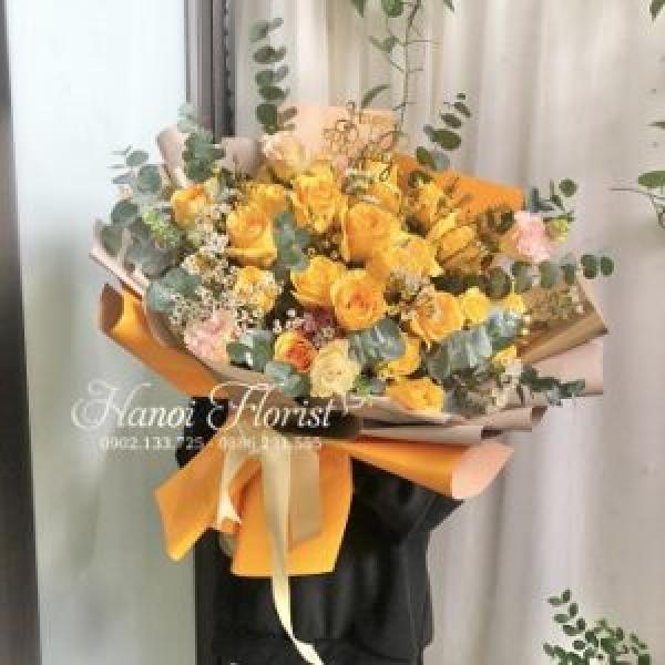 Bó Hoa Hồng Vàng Sinh Nhật Đẹp Nhất