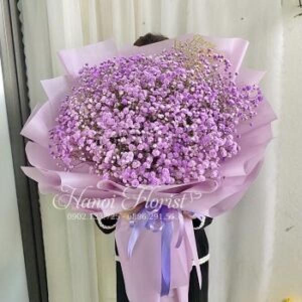 Bó Hoa Baby Tím Dễ Thương